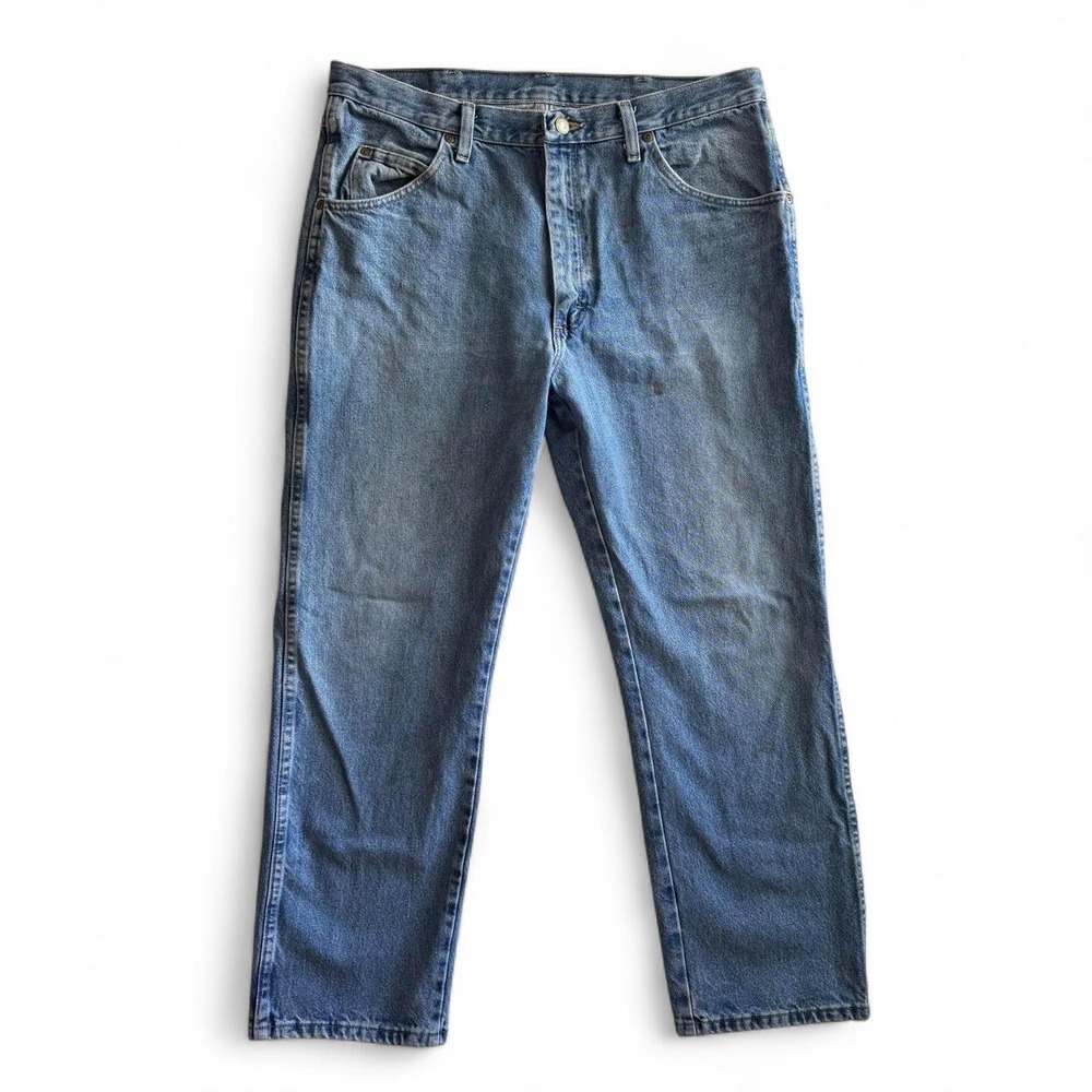 Wrangler Premium Quality Relaxed Fit Straight Leg Jeans Blue 36x28 96501DS